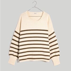 Madewell Distant Surplus Striped Conway Pullover Sweater Size Small